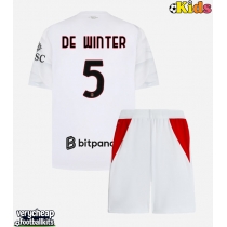 AC Milan Koni De Winter #5 Replica Away Minikit 2026-27 Short Sleeve (+ pants)